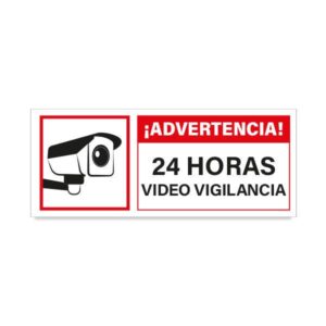 Advertencia 24 Horas Video Vigilancia
