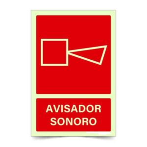 Avisador Sonoro Fotoluminiscente