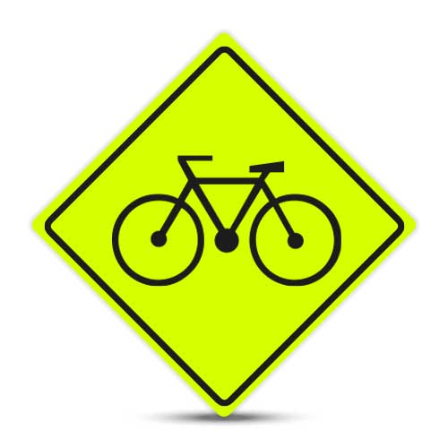 Ciclistas en la Vía PO-2 Fluor