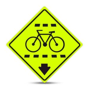 Cruce de Ciclistas Aquí PO-14 Fluor
