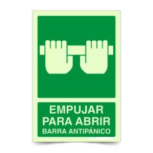 Empujar para Abrir Barra Antipanico Fotoluminiscente