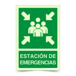 Estación de Emergencias Fotoluminiscente