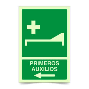 Primeros Auxilios a la Izquierda Fotoluminiscente