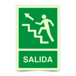 Salida Escalera Arriba Izquierda Fotoluminiscente