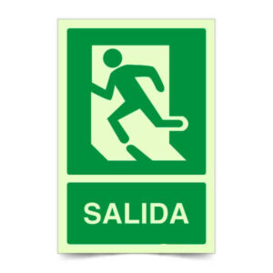Salida Izquierda Corriendo Fotoluminiscente