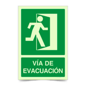 Vía de Evacuación Derecha Fotoluminiscente